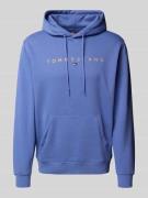 Tommy Jeans Regular Fit Hoodie aus Baumwoll-Mix in Blau, Größe L