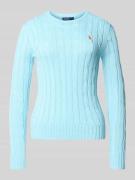 Polo Ralph Lauren Strickpullover mit Zopfmuster Modell 'JULIANNA' in B...