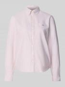 Gant Hemdbluse mit Button-Down-Kragen und Sportmanschetten in Hellrosa...