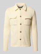 Manuel Ritz Regular Fit Hemdjacke mit Woll-Anteil in Weiss, Größe L