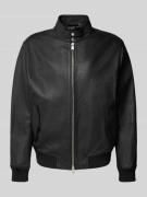 BOSS Regular Fit Jacke aus echtem Lammleder Modell 'MOINER' in Black, ...