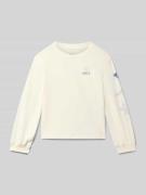 Roxy Longsleeve mit Label-Print in Weiss, Größe 140