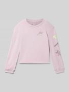 Roxy Longsleeve mit Label-Print in Flieder, Größe 152