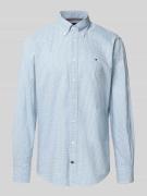 Tommy Hilfiger Regular Fit Businesshemd aus reiner Baumwolle in Bleu, ...