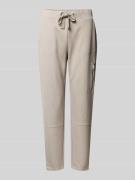 monari Stoffhose aus Viskose-Mix mit Reißverschlusstasche in Taupe, Gr...