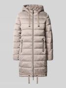 monari Steppmantel mit Kapuze in Taupe, Größe 38