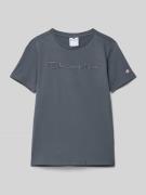 CHAMPION T-Shirt mit Label-Stitching in Graphit, Größe 140