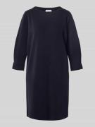 comma Sweatkleid mit Rundhalsausschnitt in Dunkelblau, Größe 36