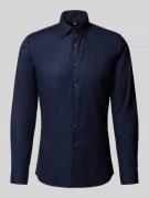 OLYMP No. Six Super Slim Fit Business-Hemd mit Knopfleiste in Marine, ...