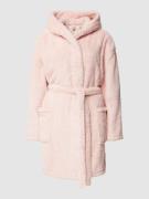 Schiesser Bademantel mit Eingrifftaschen in Rose, Größe XL