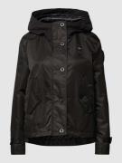 Blauer Usa Jacke mit Kapuze in Black, Größe M