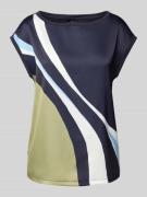 s.Oliver BLACK LABEL Comfort Fit Blusentop aus Baumwoll-Mix in Marine,...