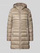 Jake*s Casual Steppmantel mit Kapuze in Stein, Größe 46