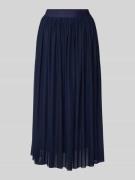 Emily Van den Bergh Midirock mit gelegten Falten in Dunkelblau, Größe ...