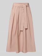Weekend Max Mara Ausgestellter Midi-Rock mit Taillengürtel in Hellrosa...