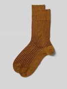 Falke Socken mit Label-Print Modell 'SHADOW' in Senf, Größe 39/40