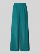 Christian Berg Woman Wide Leg Stoffhose mit elastischem Bund in Smarag...