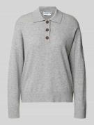 Jake*s Casual Regular Fit Longsleeve aus reinem Kaschmir mit Knopfleis...