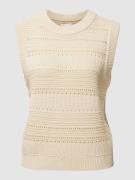 Part Two Pullunder aus Baumwoll-Leinen-Mix in Beige, Größe L