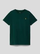 Polo Ralph Lauren Kids T-Shirt mit Label-Stitching in Oliv, Größe 98