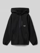 Jack & Jones Jacke mit Label-Print Modell 'THEO' in Black, Größe 140