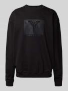CARLO COLUCCI Sweatshirt mit Rundhalsausschnitt in Black, Größe L