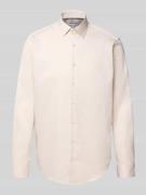 Jake*s Regular Fit Business-Hemd mit Kentkragen in Sand, Größe 43/44