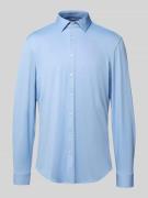 Jake*s Slim Fit Business-Hemd mit Kentkragen in Bleu, Größe 37/38