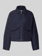 Jake*s Casual Jacke mit Umlegekragen und Pattentaschen in Marine, Größ...