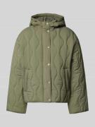 Jake*s Casual Steppjacke mit Kapuze in Khaki, Größe 38
