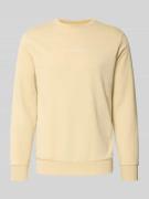 Lindbergh Sweatshirt mit Rundhalsausschnitt und Logo-Print in Sand, Gr...