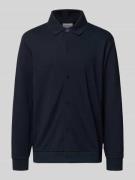 Lindbergh Regular Fit Sweatjacke aus Baumwoll-Mix in Dunkelblau, Größe...