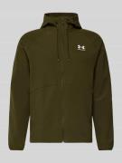 Under Armour Regular Fit Windbreaker mit Logo-Print in Oliv, Größe XL
