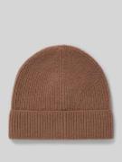 Christian Berg Woman Mütze aus reinem Kaschmir in Strick-Optik in Haze...