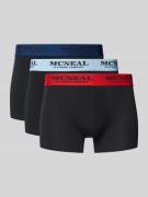 MCNEAL Trunks mit elastischem Logo-Bund im 3er-Pack in Black, Größe L