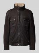 Gipsy Kunstlederjacke Modell 'GARRECK' in Dunkelbraun, Größe S