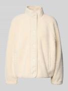 Jake*s Casual Sweatjacke mit Teddyfell in Ecru, Größe L
