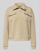 Scotch & Soda Sweatshirt mit Stehkragen in Sand, Größe XL