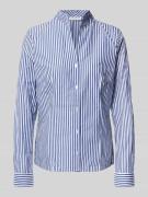 Christian Berg Woman Hemdbluse mit Stehkragen und Sportmanschetten in ...