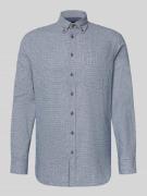 Christian Berg Men Freizeithemd mit Knopfleiste in Marine, Größe 3XL