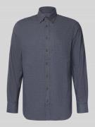 Christian Berg Men Freizeithemd mit Knopfleiste in Graphit, Größe S