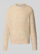 JAKE*S STUDIO MEN Strickpullover mit Strukturmuster in Beige, Größe S