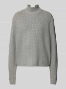 ICHI Strickpullover mit Stehkragen und überschnittenen Schultern in Mi...