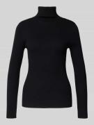 Tom Tailor Denim Slim Fit Turtleneck aus Viskose-Mix in Black, Größe S