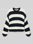 Garcia Strickpullover mit gerippten Abschlüssen in Marine, Größe 140