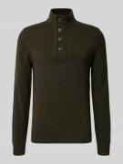 Barbour Regular Fit Troyer aus reiner Wolle in Oliv, Größe XL