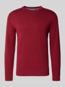 Tom Tailor Regular Fit Strickpullover aus reiner Baumwolle in Rot, Grö...