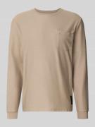 Tom Tailor Denim Regular Fit Langarmshirt aus Baumwoll-Mix mit feinem ...