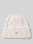 Tommy Hilfiger Beanie mit Woll- und Alpaka-Anteil in Offwhite, Größe 1