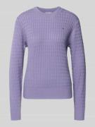 Tommy Hilfiger Regular Fit Pullover aus reiner Baumwolle in Lavender, ...
